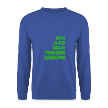 Cordula - I saw you dancing - Eberhard - Unisex Sweatshirt - royal blue - Front - Alina (178cm) & Michal (187cm)