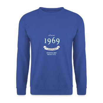 1969 birthday 50 years anniversary gift 50th b - Unisex Sweatshirt - royal blue - Front - Alina (178cm) & Michal (187cm)