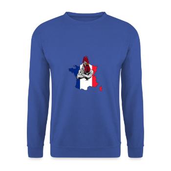 France cock pride French as a gift - Unisex Sweatshirt - royal blue - Front - Alina (178cm) & Michal (187cm)