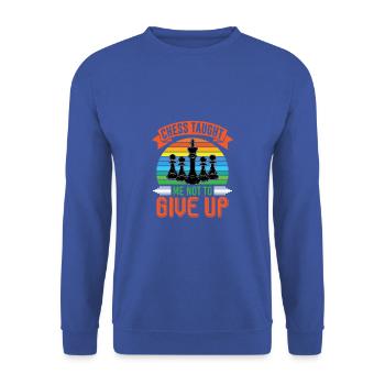 Schach ist mein Leben - Unisex Pullover - Royalblau - Vorne - Alina (178cm) & Michal (187cm)