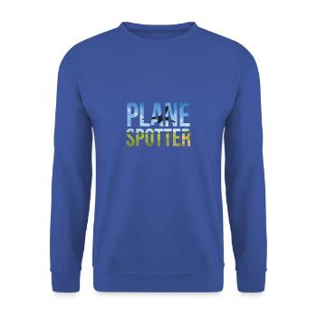 Planespotter - Flugzeug Fotograf - Unisex Pullover - Royalblau - Vorne - Alina (178cm) & Michal (187cm)