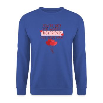 Du bist nicht der schlechteste Freund, den ich je hatte - Unisex Pullover - Royalblau - Vorne - Alina (178cm) & Michal (187cm)