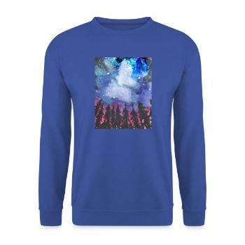 Forêt la nuit - Sweat-shirt Unisexe - bleu royal - Devant - Alina (178cm) & Michal (187cm)