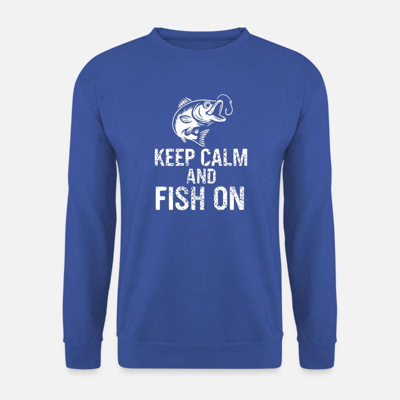 Ruhe bewahren und weiterfischen - Unisex Pullover - Royalblau