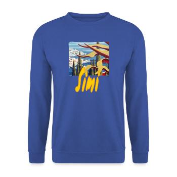 Simi - Unisex Pullover - Royalblau - Vorne - Alina (178cm) & Michal (187cm)