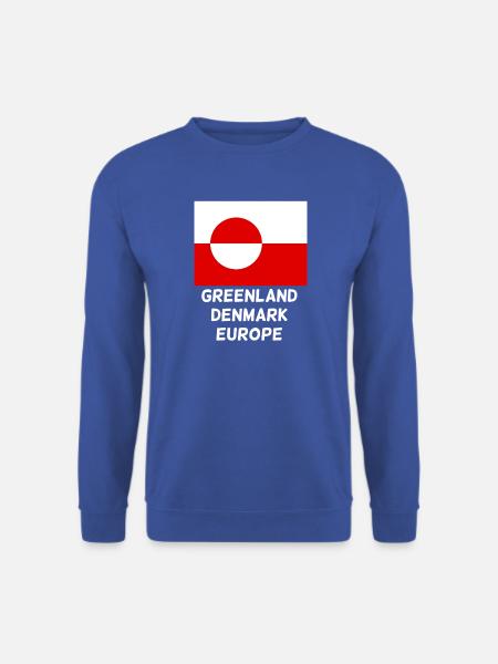 Grönland-Dänemark-Europaflagge - Unisex Pullover - Royalblau