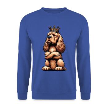 Cocker Spaniel Cocker Chien Cocker Propriétaire de cocker Spaniel - Sweat-shirt Unisexe - bleu royal - Devant - Alina (178cm) & Michal (187cm)