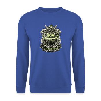 Techno Party Festival - Unisex Pullover - Royalblau - Vorne - Alina (178cm) & Michal (187cm)