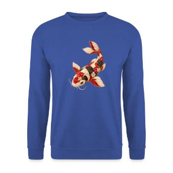 Koi-fische Japanische Koi-fische Koi-karpfen - Unisex Pullover - Royalblau - Vorne - Alina (178cm) & Michal (187cm)