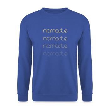Namaste  - Unisex Pullover - Royalblau - Vorne - Alina (178cm) & Michal (187cm)