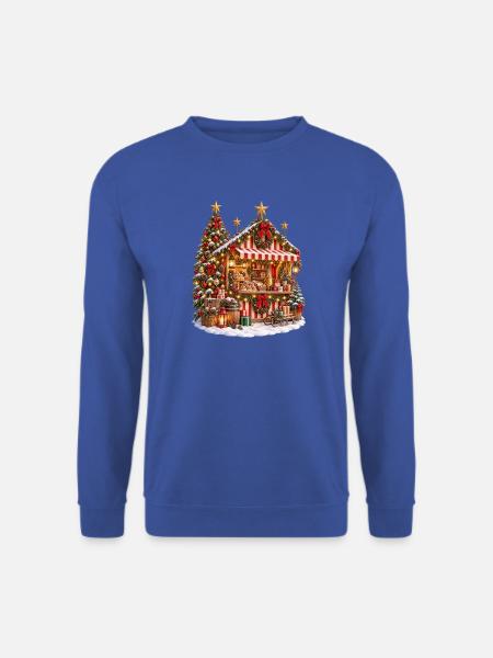 Weihnachtsmarkt-Chalet - Unisex Pullover - Royalblau