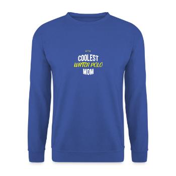 Distressed - COOLEST WATER POLO MOM - Unisex Pullover - Royalblau - Vorne - Alina (178cm) & Michal (187cm)