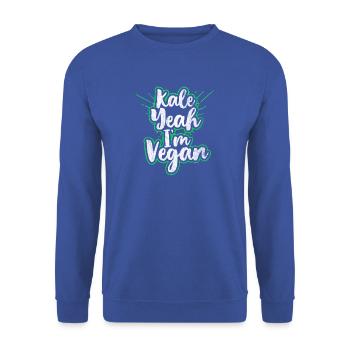 Yes, I am vegan gift - Unisex Sweatshirt - royal blue - Front - Alina (178cm) & Michal (187cm)