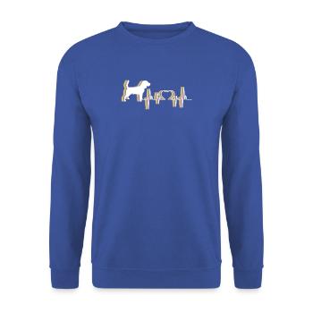 Beagle Dog T-Shirt - Unisex Sweatshirt - royal blue - Front - Alina (178cm) & Michal (187cm)