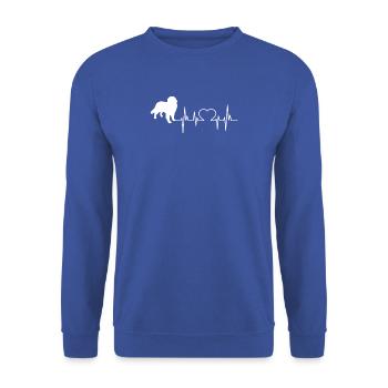 BOUVIER BERNOIS shirt Cadeau - Sweat-shirt Unisexe - bleu royal - Devant - Alina (178cm) & Michal (187cm)