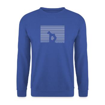 Miniature Schnauzer Dog T-Shirt Gift - Unisex Sweatshirt - royal blue - Front - Alina (178cm) & Michal (187cm)