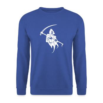Grim Reaper, Reaper - Sweat-shirt Unisexe - bleu royal - Devant - Alina (178cm) & Michal (187cm)