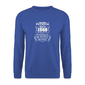 1968 50 Rocznik Premium urodziny prezent PL - Unisex Pullover - Royalblau - Vorne - Alina (178cm) & Michal (187cm)