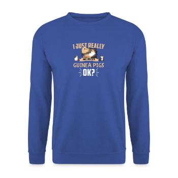 cochon Guinée cadeau animal cochon Guinée - Sweat-shirt Unisexe - bleu royal - Devant - Alina (178cm) & Michal (187cm)