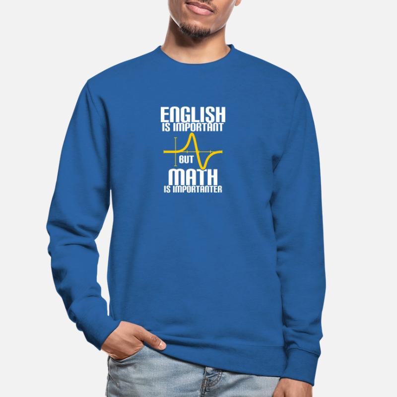 MATH IS MORE IMPORTANT THAN ENGLISH - MATH - COMPUTING Unisex Sweatshirt