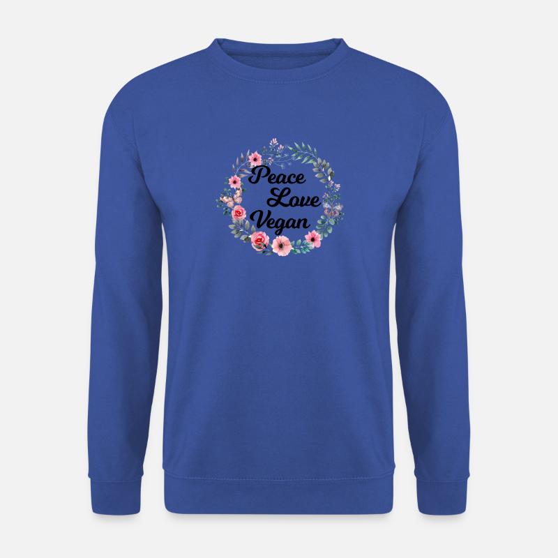 Peace Love Vegan - Unisex Pullover - Royalblau