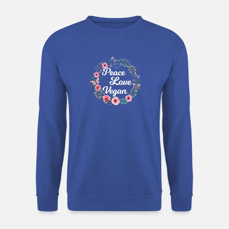 Peace Love Vegan - Unisex Pullover - Royalblau