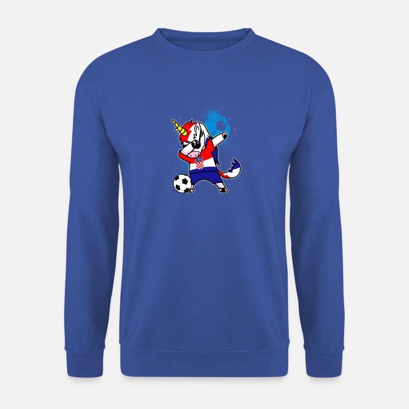 Kroatien Fußball Einhorn Dab WM Geschenk - Unisex Pullover - Royalblau