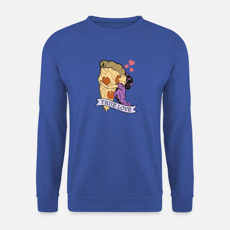Pizza. True Love - Unisex Pullover - Royalblau