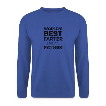 Lustiger Vatertag - der beste Vater der Welt, Vater - Unisex Pullover - Royalblau - Vorne - Alina (178cm) & Michal (187cm)
