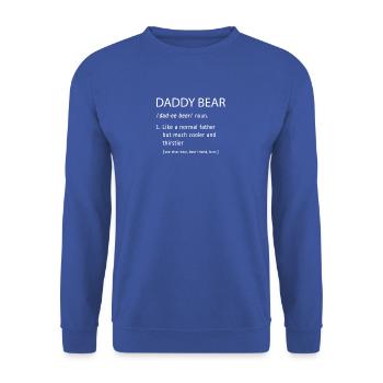 Definition bear fun father birthday gift daddy - Unisex Sweatshirt - royal blue - Front - Alina (178cm) & Michal (187cm)