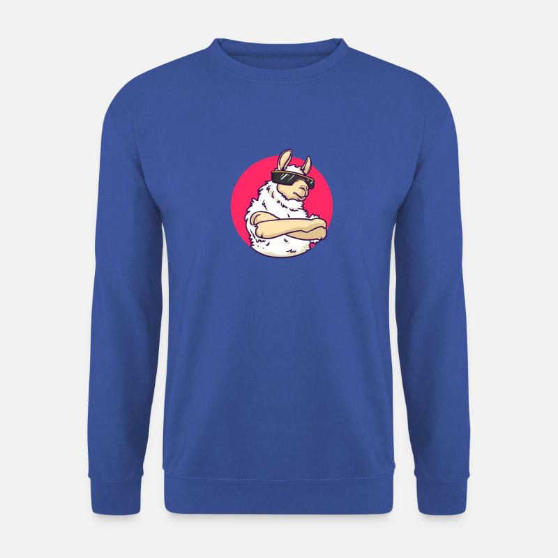 Cool Lama - Sonnenbrille - Geschenk - Unisex Pullover - Royalblau