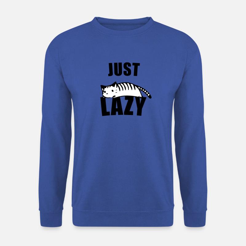 Just Lazy Cat - Unisex Pullover - Royalblau