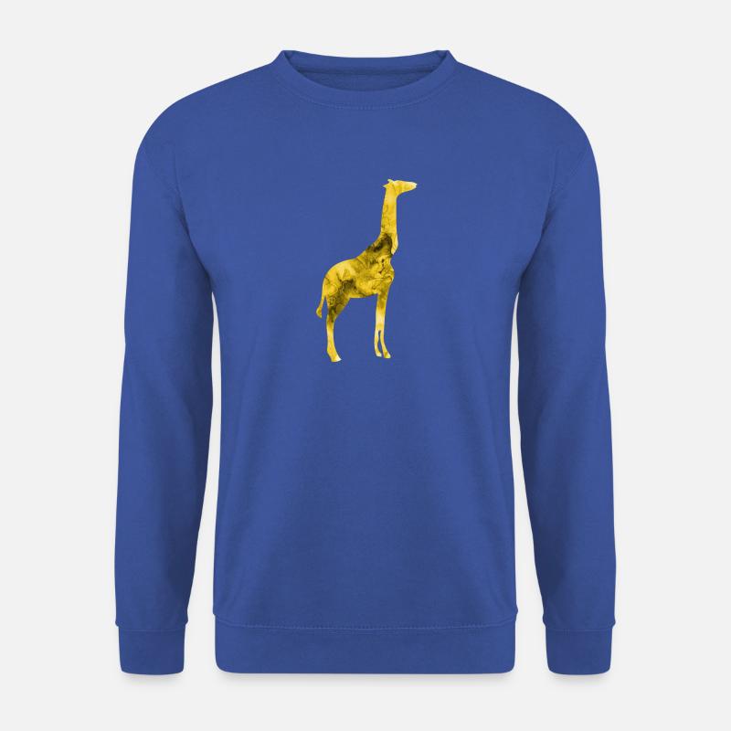Giraffe lustige Tiere Aquarell T Shirt Kinder Gesc - Unisex Pullover - Royalblau