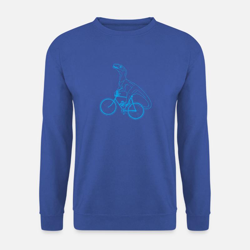 Dino auf Fahrrad - Dinosaurier Lustig Geschenk - Unisex Pullover - Royalblau
