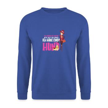 chien femmes hommes chiens argent cadeau - Sweat-shirt Unisexe - bleu royal - Devant - Alina (178cm) & Michal (187cm)