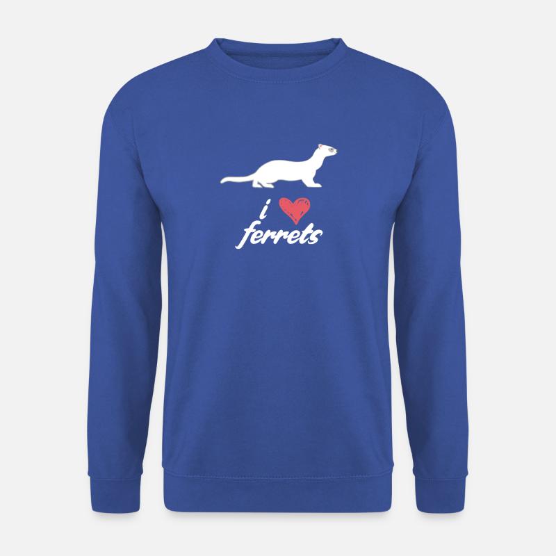 Frettchenfreund - Frettchen - Ich liebe Frettchen - Unisex Pullover - Royalblau
