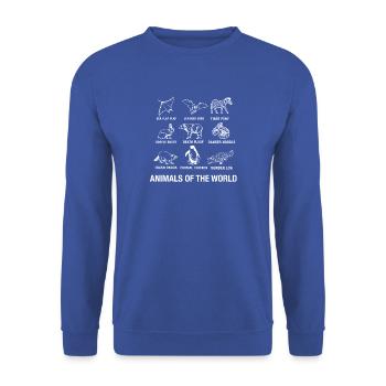 animaux - Sweat-shirt Unisexe - bleu royal - Devant - Alina (178cm) & Michal (187cm)