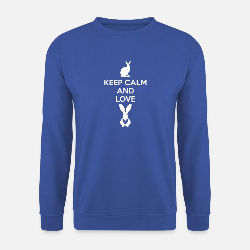 Hasen - Hase - Hasenbesitzer - Keep Calm - Unisex Pullover - Royalblau