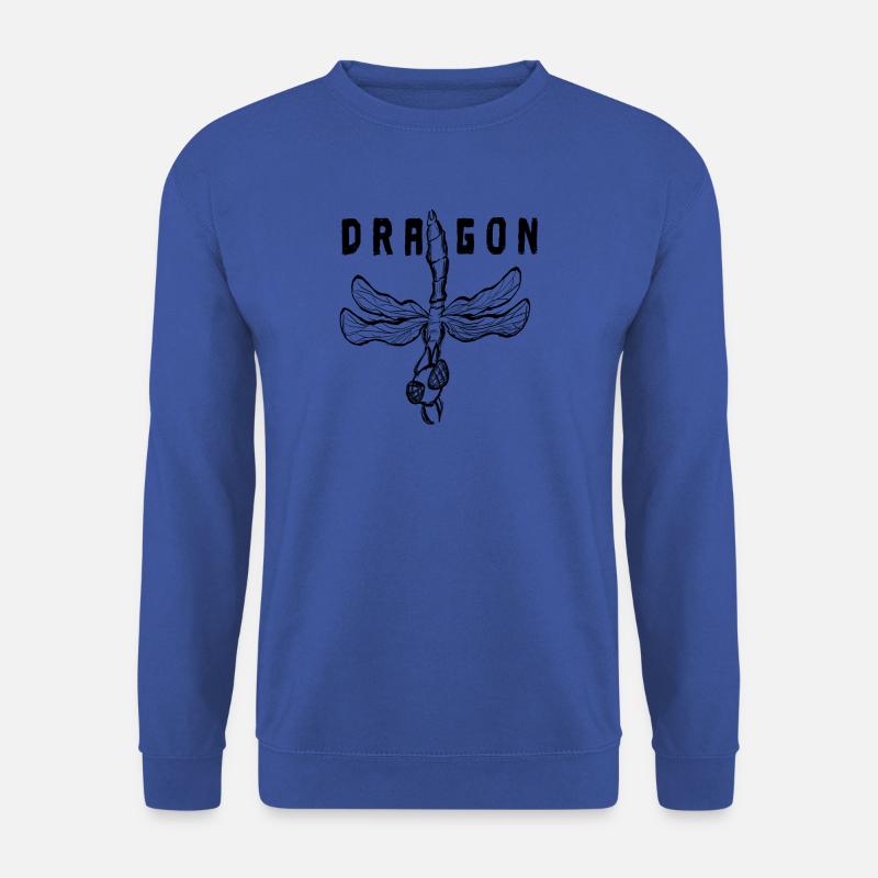 Libelle Insekt mit Dragon Aufschrift - Unisex Pullover - Royalblau