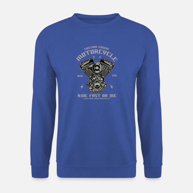 Conversion de moteur de moto Chopper Custom Engine - Sweat-shirt Unisexe - bleu royal