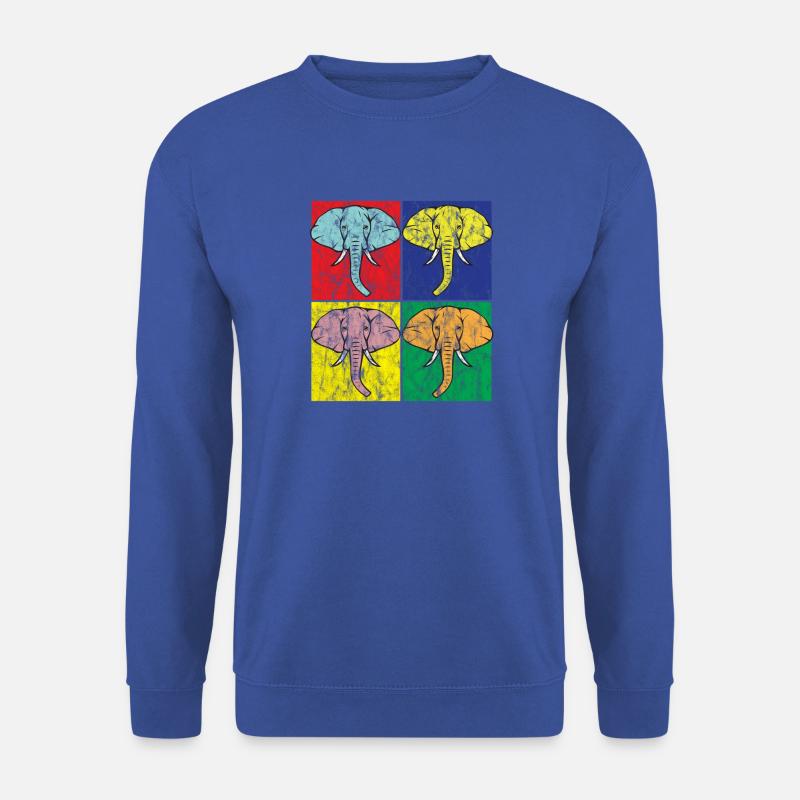Elefant Pop Art - Unisex Pullover - Royalblau