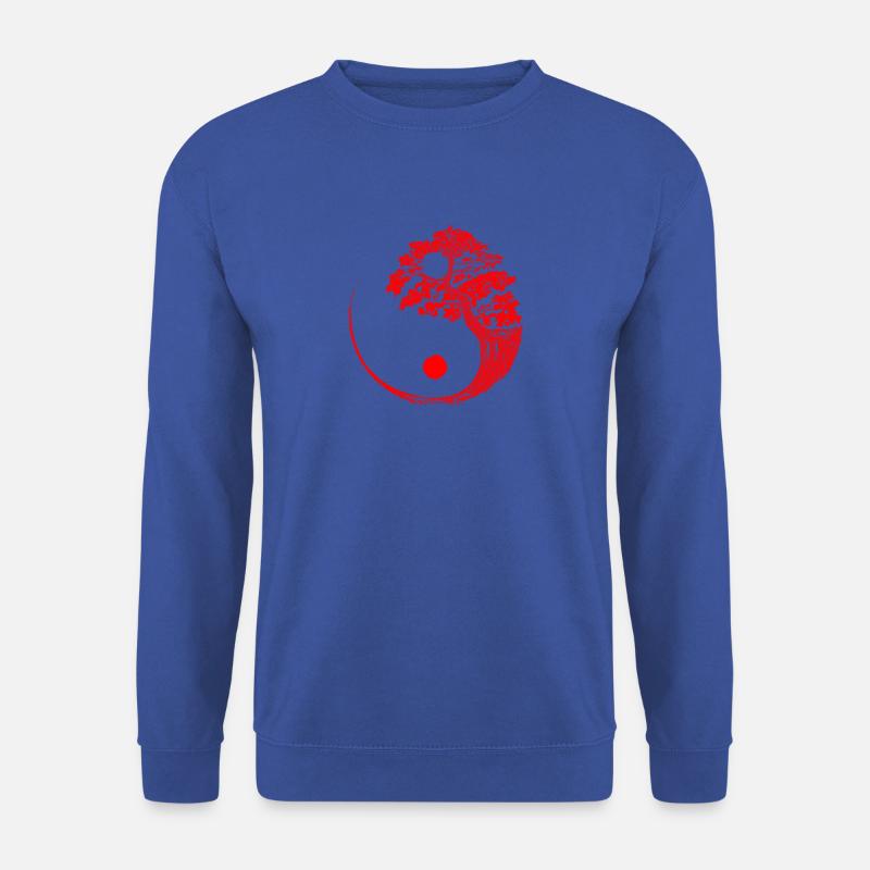 Yin Yang Bonsai Baum Japan Buddha Zen Geschenk - Unisex Pullover - Royalblau