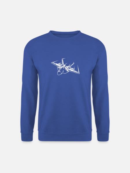 Pilot Kampfjet Militär Düsenjet Kampfpilot - Unisex Pullover - Royalblau