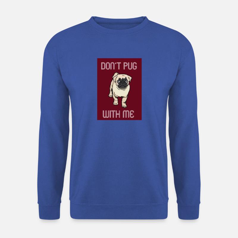 Hund Mops pug - Unisex Pullover - Royalblau