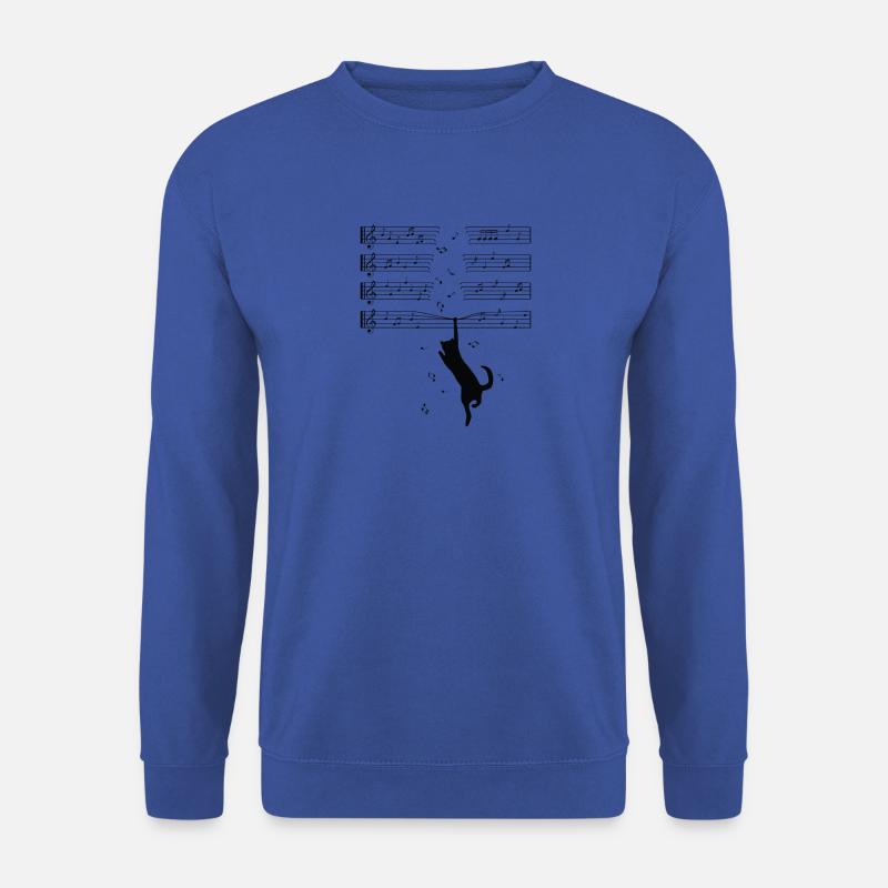 Katze Musiknoten Kätzchen Tier Geschenk - Unisex Pullover - Royalblau