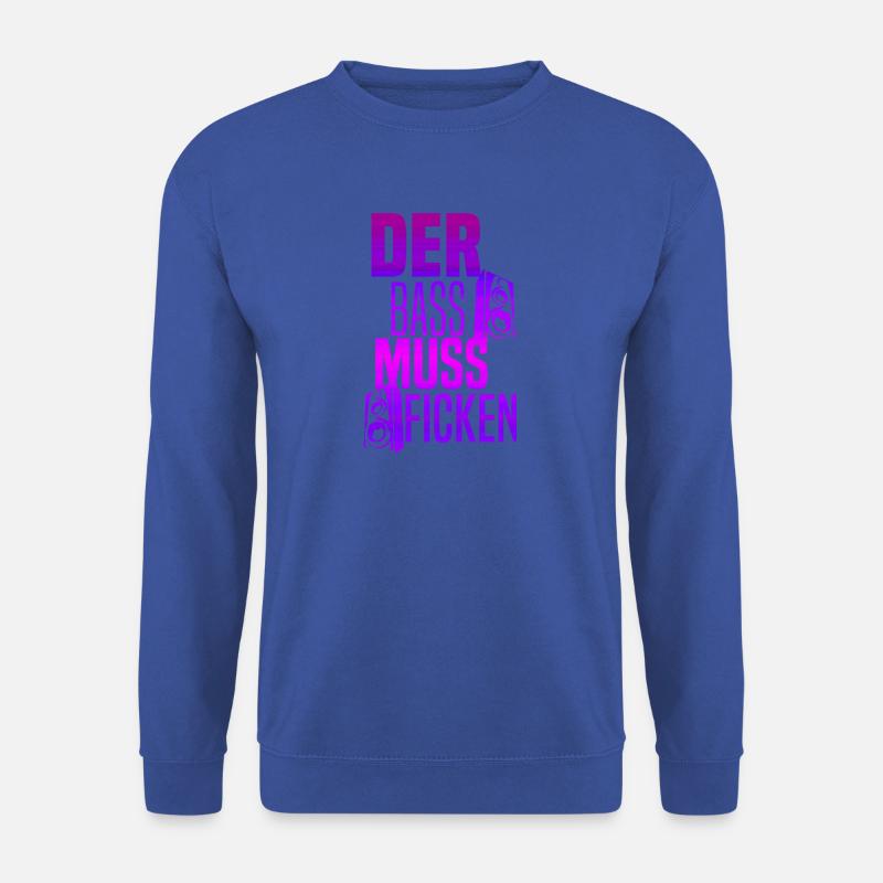 Der Bass muss ficken, Boxen, - Unisex Pullover - Royalblau