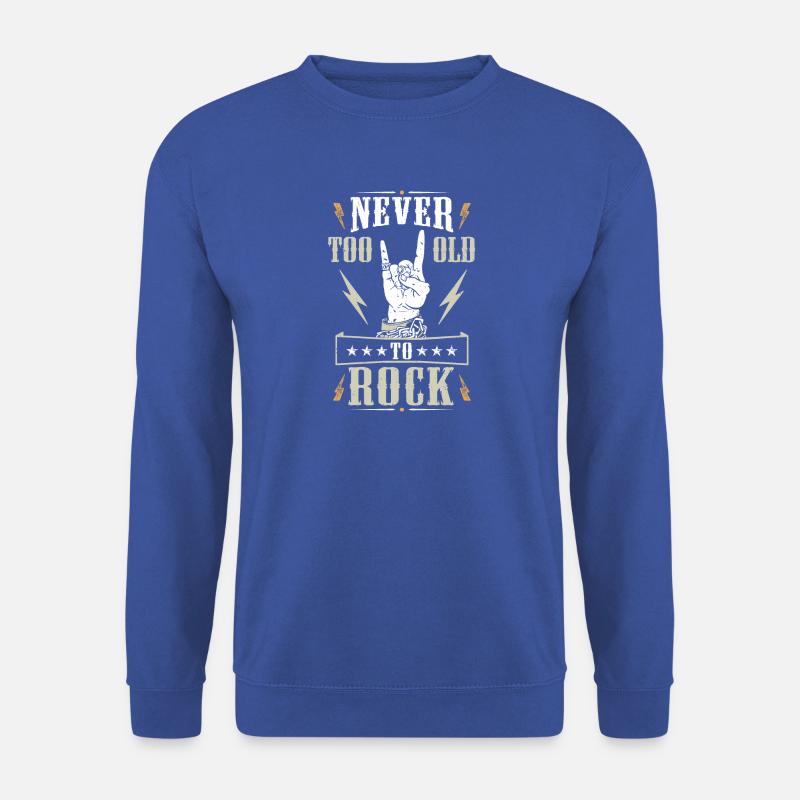 Never Too Old To Rock - Unisex Pullover - Royalblau