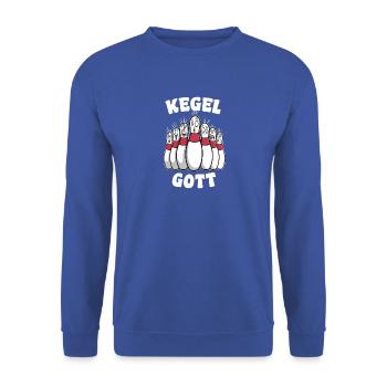 Kegel Gott - Unisex Pullover - Royalblau - Vorne - Alina (178cm) & Michal (187cm)