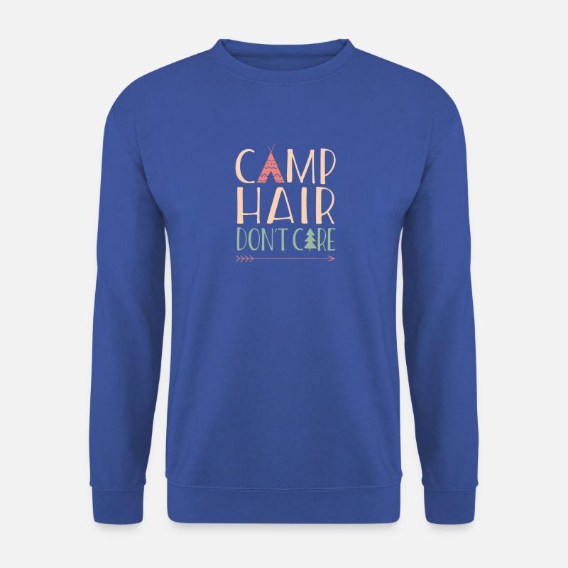 Funny Camp Hair Don't Care - Unisex Pullover - Royalblau