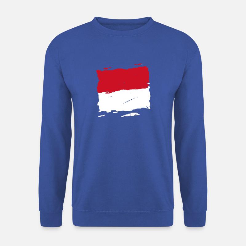 Monaco drapeau - Monaco Flagge - flag - Unisex Pullover - Royalblau
